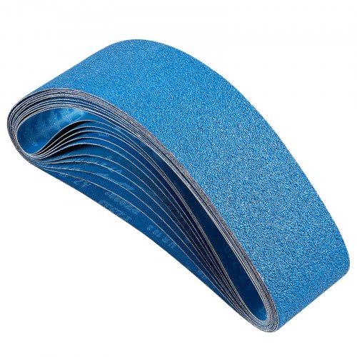 VEVOR Sanding Belts, 100 x 915mm Belt Sander Sanding Belts, 10PCS (2 of Each 40 60 80 120 240 Grits) Zirconia for Knife Sharpening, Metal Polishing, Stainless Steel, Nickel Alloy Finishing