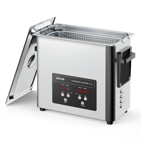 VEVOR 6L Ultrasonic Cleaner, Professional Ultrasonic Cleaner Machine with Cleaning Basket & Digital Display, 120W Stainless Steel 40kHz Cleaning Machine for Watches, Razors, Jewelry, Coins and More