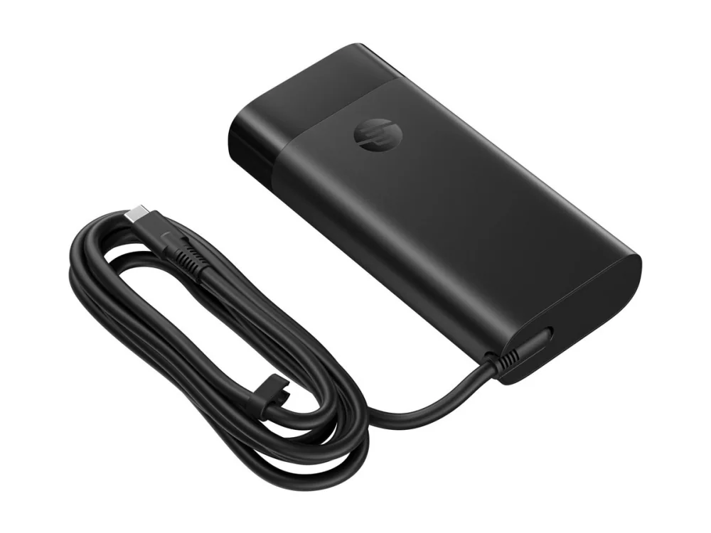 HP :n 140 W:n USB-C-laturi kannettavaan tietokoneeseen, Virtalähde, 47 - 63 Hz, AC–DC, 2.5 A, Tukee jopa 140 watin virransyöttöä, Yritys