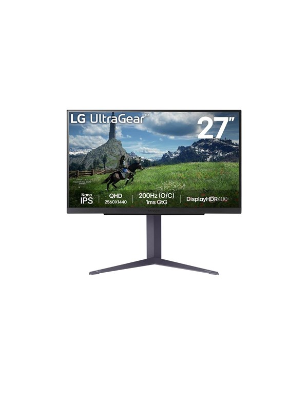 LG UltraGear 27GS85Q-B 27" QHD, Nano IPS, 200Hz, HDR -pelinäyttö