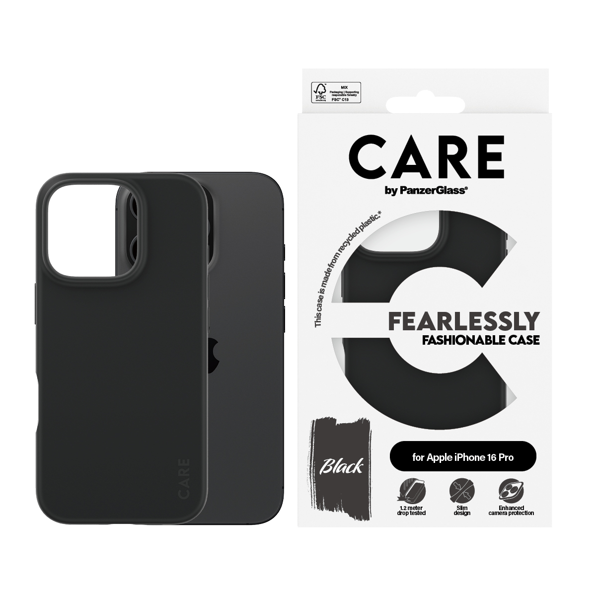Panzerglass Care Fashionable Case Iphone 16 Pro Läpinäkyvä