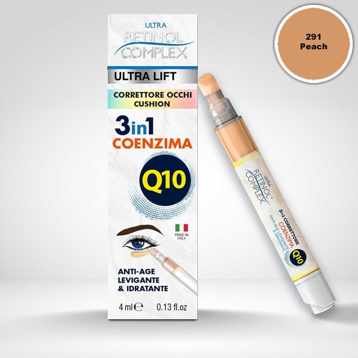 Retinol complex silmänympäryspeitevoide 291 persikka 3 in 1 koentsyymi q10 4 ml