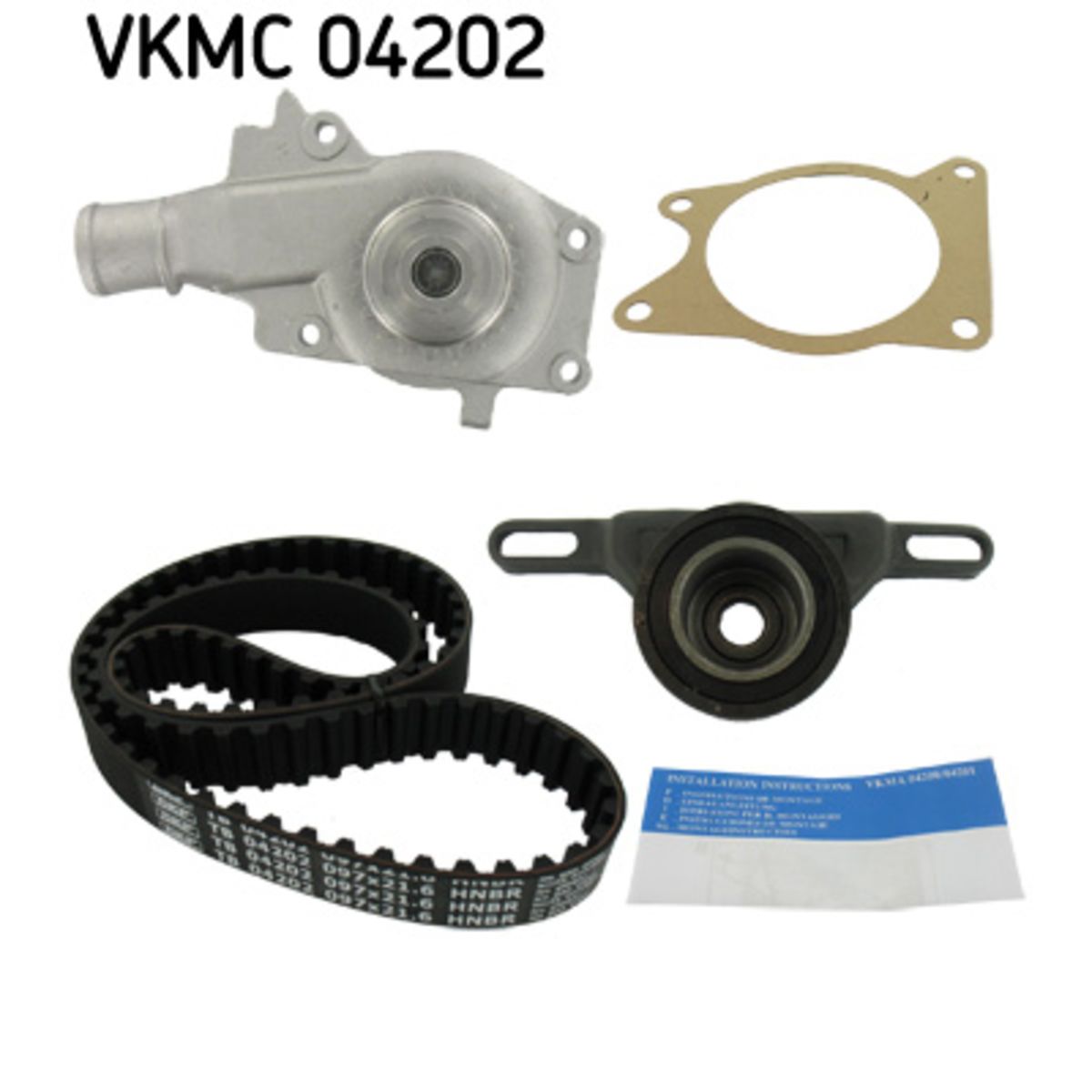 Vesipumppu + jakohihnasarja SKF VKMC 04202