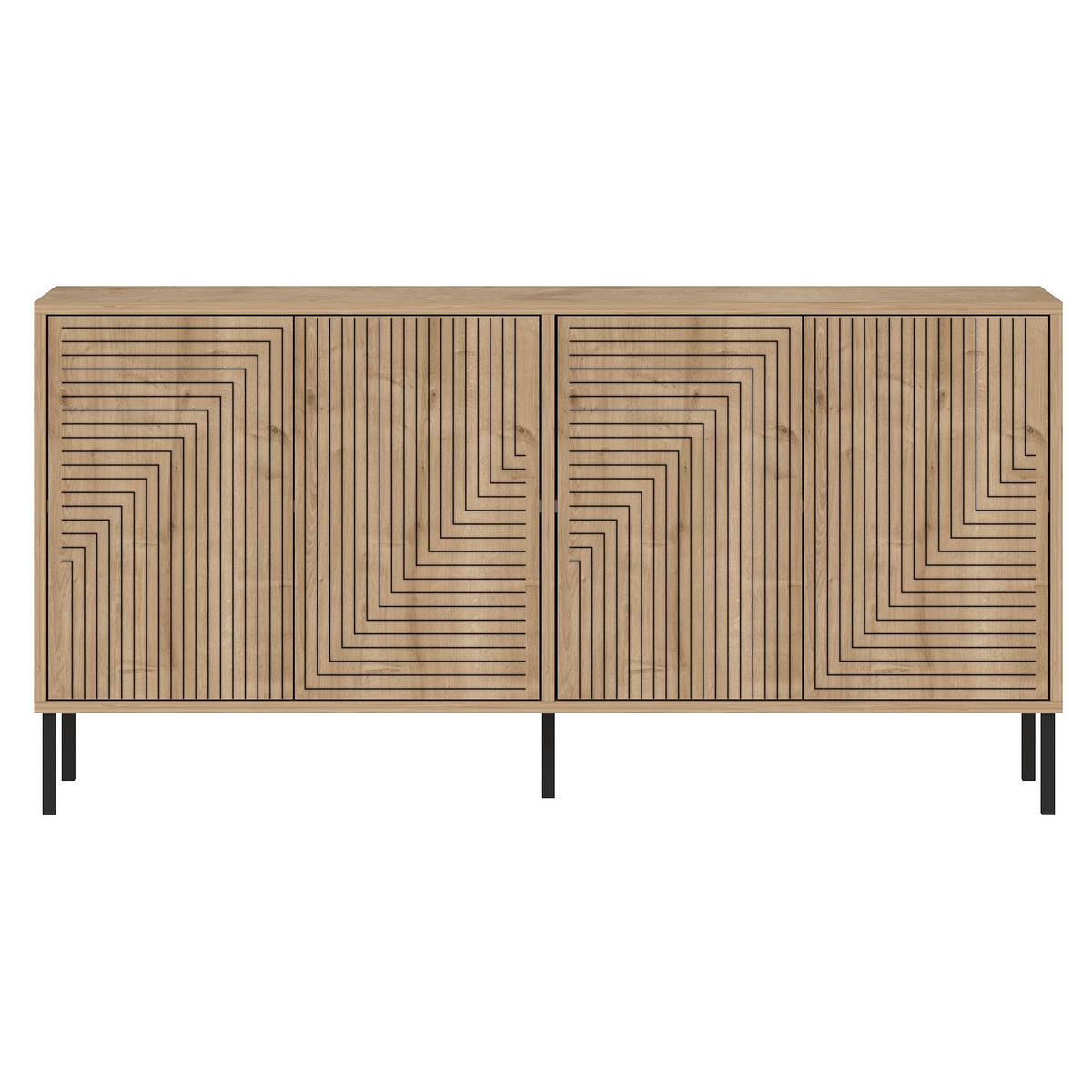 Norda Design Moderni konsolipöytä, Sapphire Oak, 150 x 75 x 36 cm | 100 % melamiinipinnoite, metallijalat | Seinäkiinnitettävä, tyylikäs muotoilu