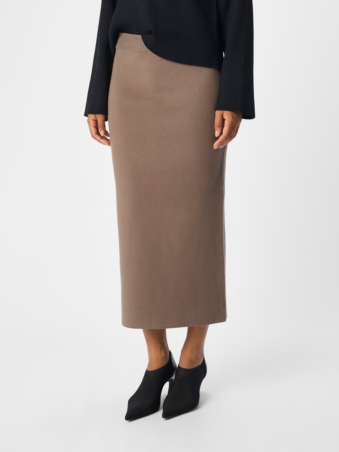 Object naisten hame, OBJREYNARD HW KNIT SKIRT Morel