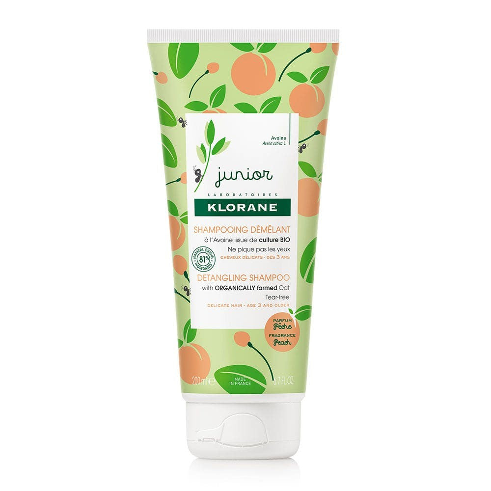 Klorane Junior Organic Oat Detangling Shampoo Peach Odor 200ml