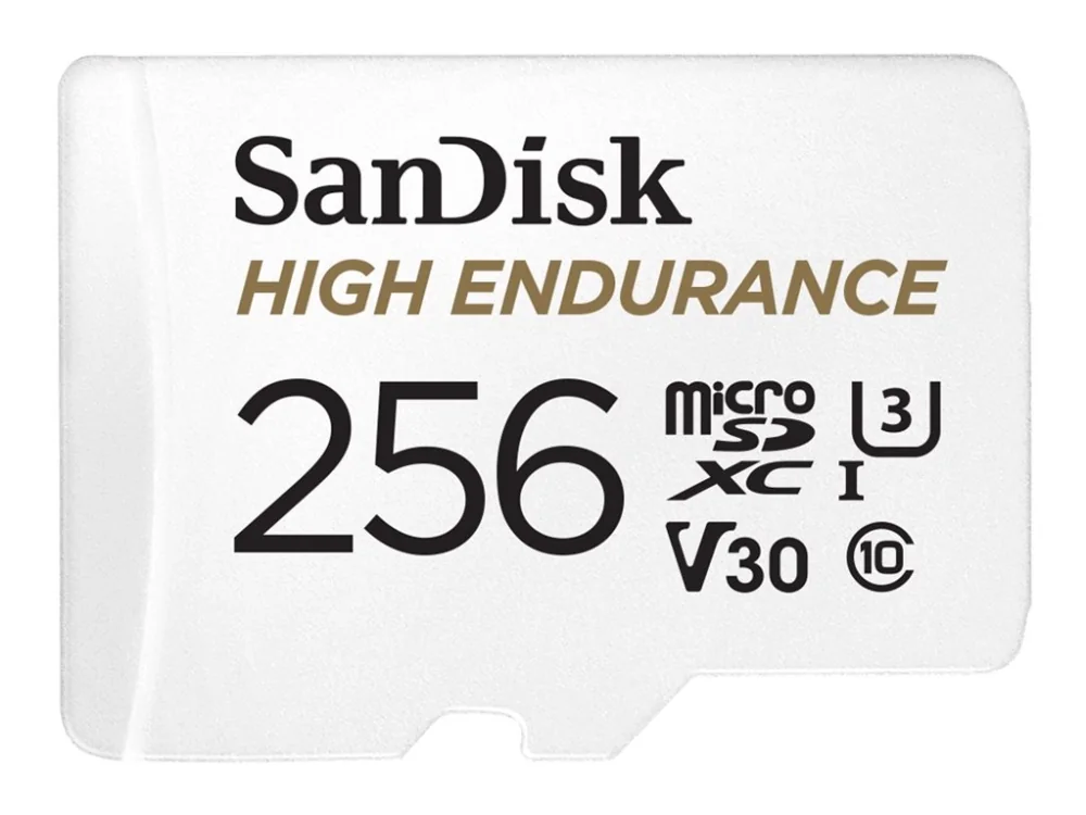 SanDisk High Endurance, 256 GB, MicroSDXC, Luokka 10, UHS-I, 100 MB/s, 40 MB/s