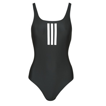 ADIDAS PERFORMANCE Urheilu-uimapuku '3-Stripes V-Back' musta / valkoinen