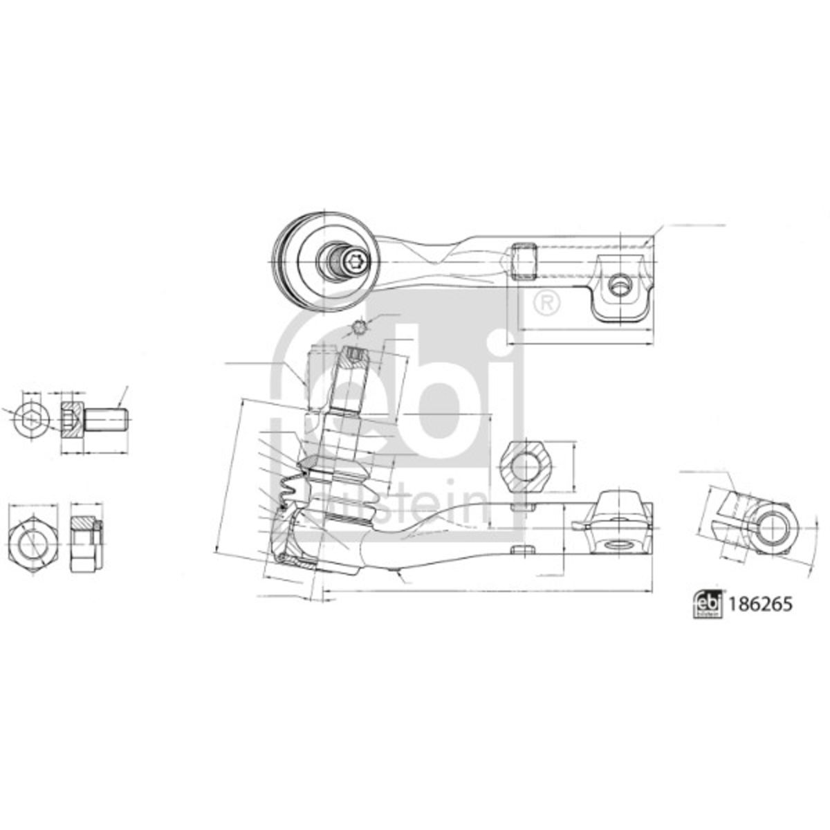 Raidetangon pää FEBI BILSTEIN 186265