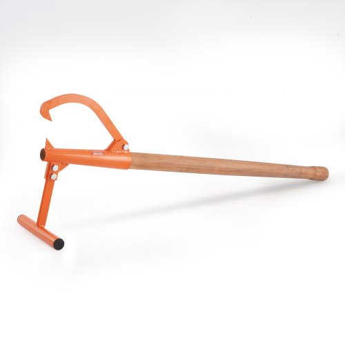 VEVOR Timberjack, 46.5 in, Heavy Duty Log Lifter with Wooden Handle, Log Roller with Adjustable Cant Hook, Logging Tools Log Jack for Logs Ups to 15" Dia, Timber Jack for Rolling Cutting Lifting Logs