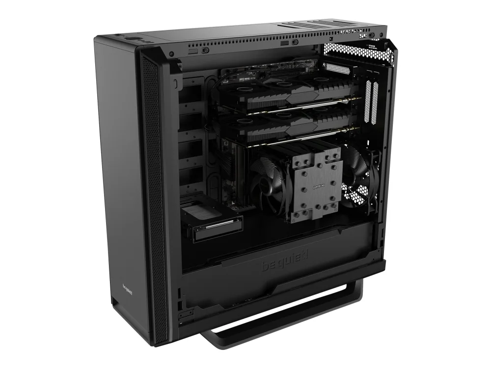 be quiet! Silent Base 802 Black, Midi Tower, PC, Musta, ATX, EATX, mikro ATX, Mini-ITX, Akryylinitriilibutadieenistyreeni (ABS), Terästä, Pelaaminen