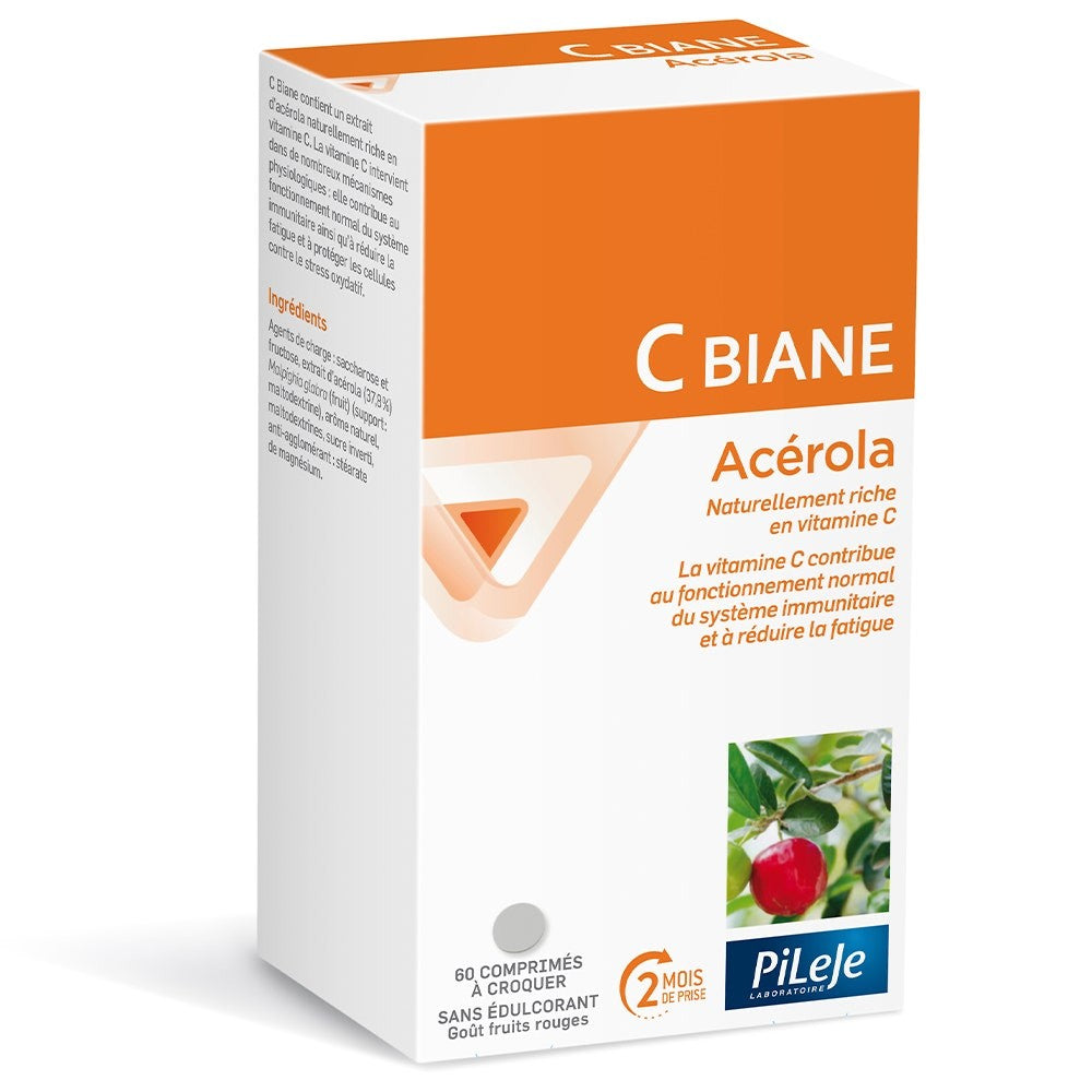 Pileje C Biane Acerola 60 tablettia
