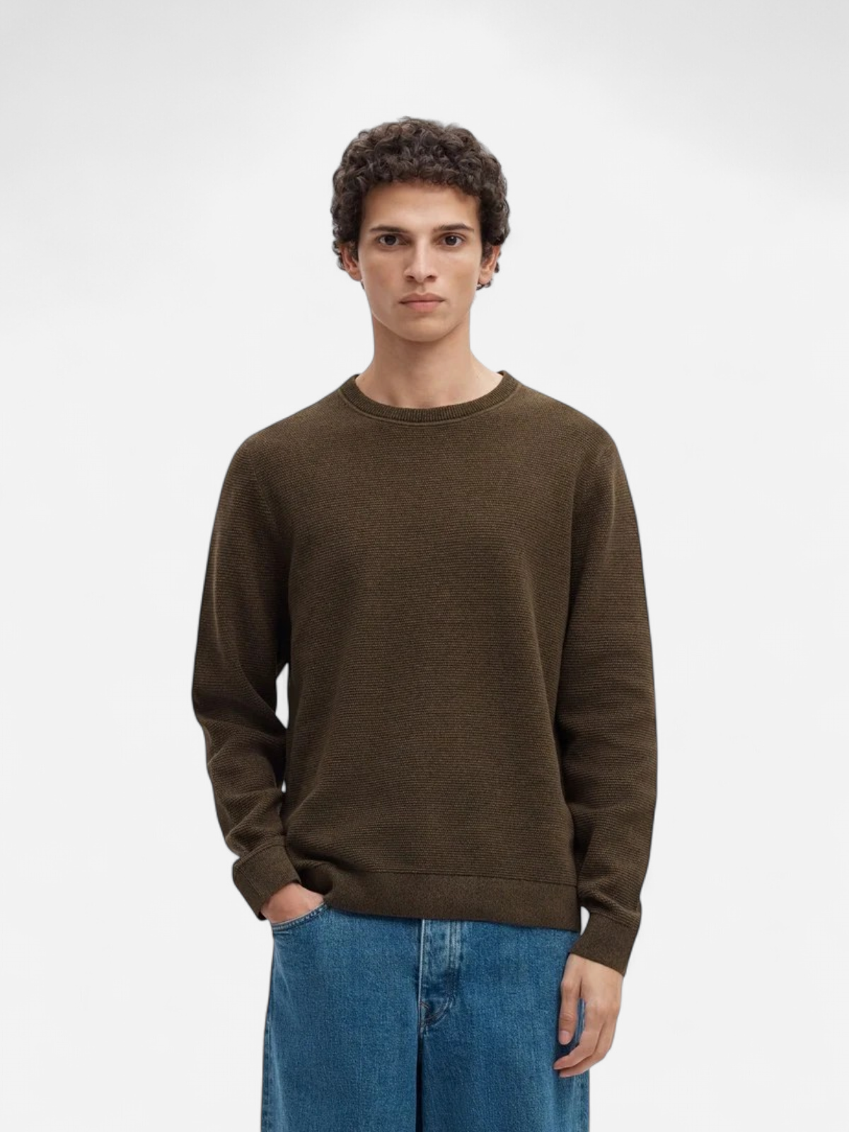 SELECTED Neulepaita 'SLHROSS' ruskea