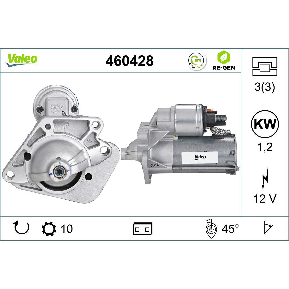 Käynnistysmoottori VALEO 460428