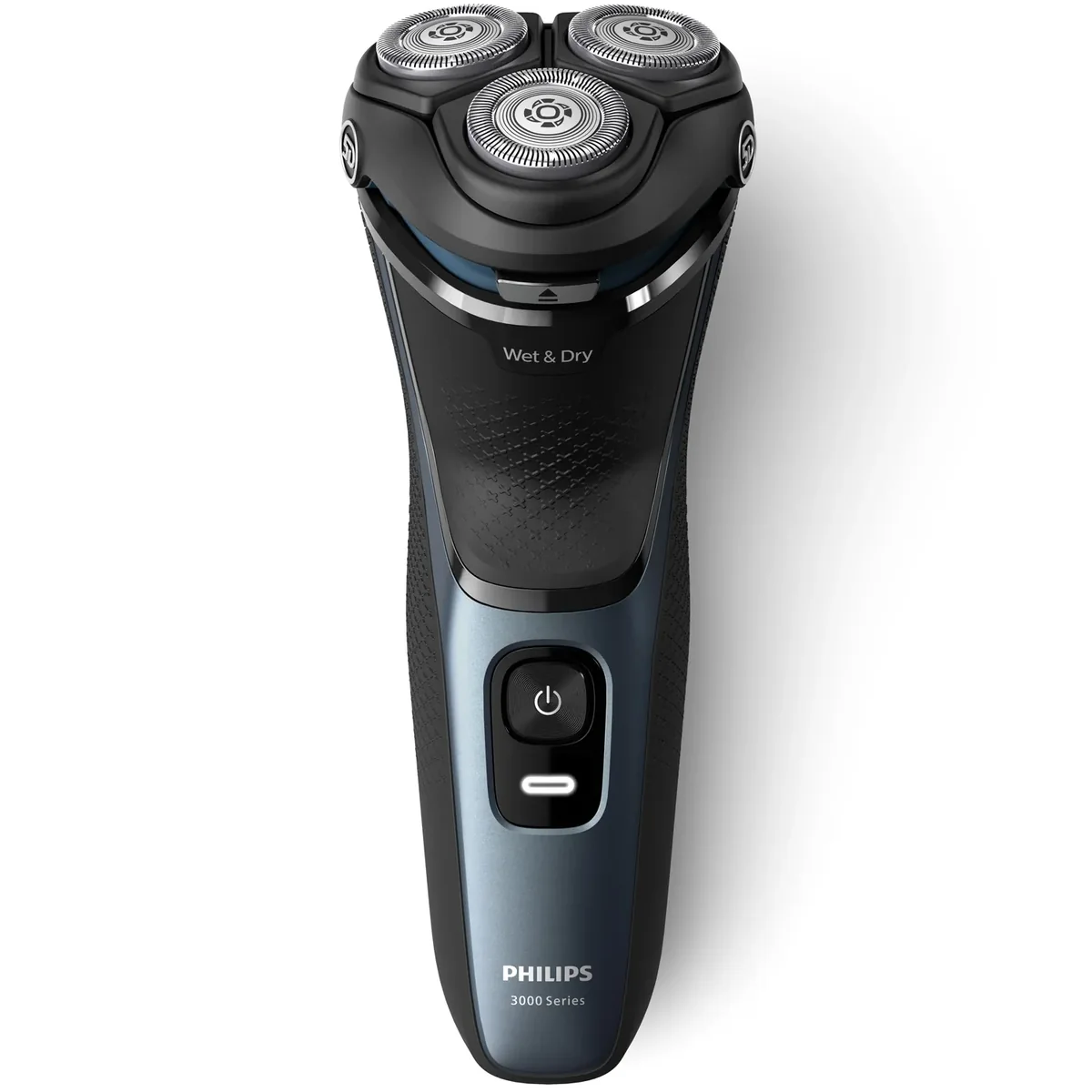 Philips 3000 series Shaver S3144/00 Sähköparranajokone märkä- ja kuiva-ajoon, Parranajokone kääntyvällä päällä, Sininen, PowerCut blade system, For best results, replace shaving heads every 24 months. Use SH30 replacement heads, sold..., 2 vuosi/vuosia, Akku