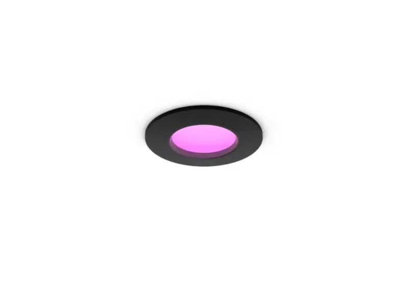 Philips Hue White and Color ambiance Slim upotettava valaisin 90 mm, Bluetooth/Zigbee, Musta, LED, Polykarbonaatti (PC), Multi, 1000 K