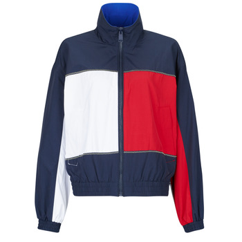 Tommy Jeans Välikausitakki 'Back Logo Regatta Oversized' laivastonsininen / punainen / valkoinen