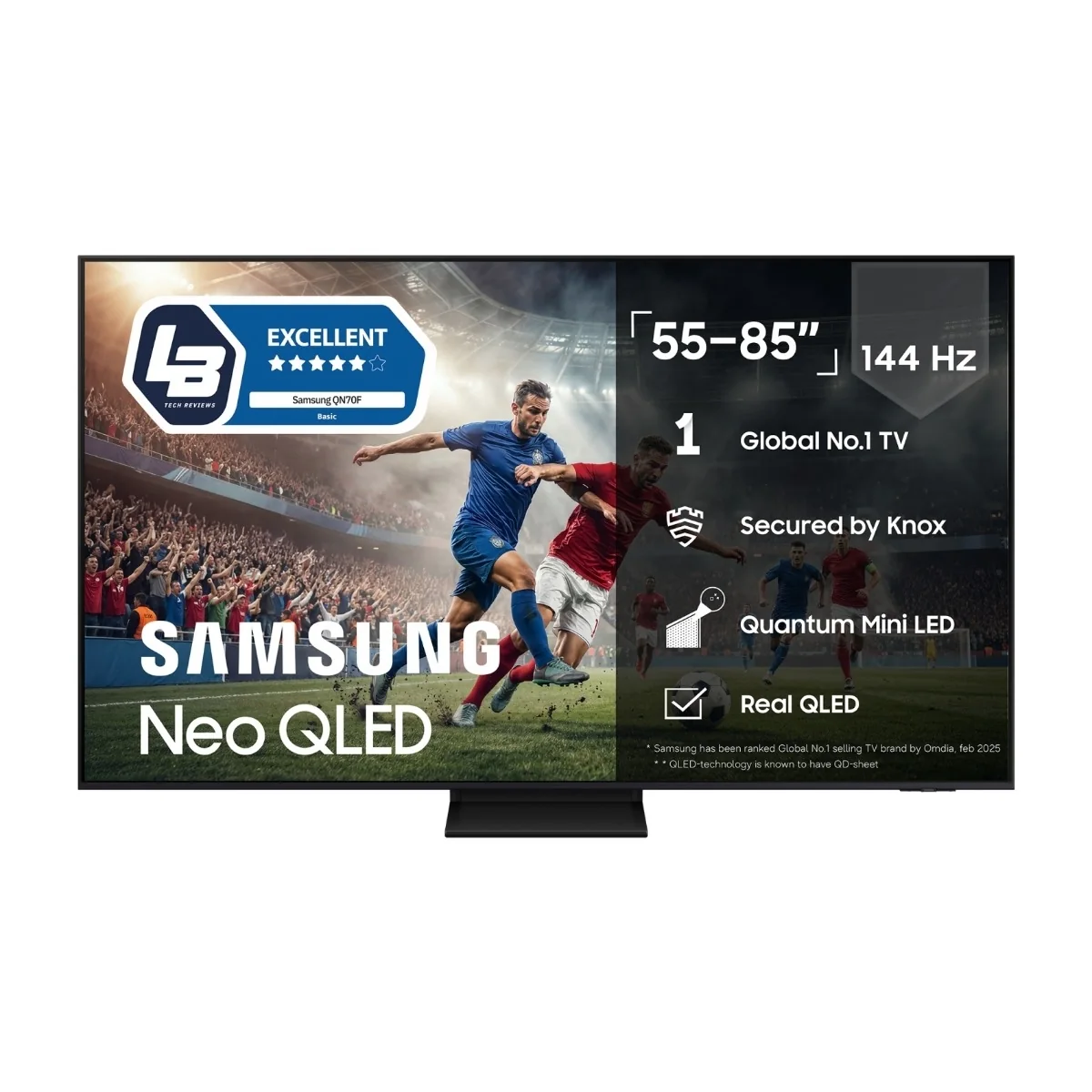 Samsung 55" QN70F Neo QLED 4K Edge Mini LED Smart TV (2025)