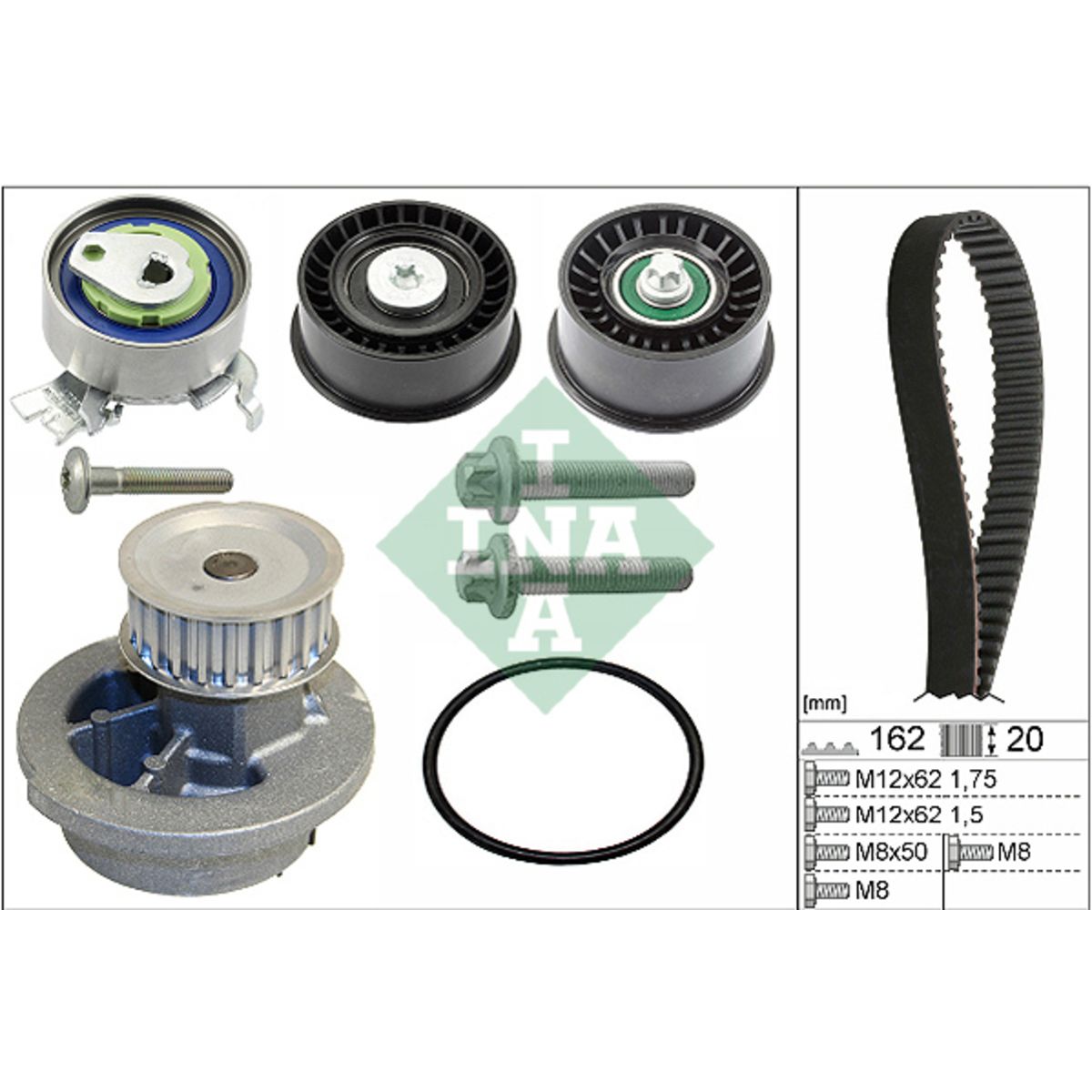 Vesipumppu + jakohihnasarja INA 530 0441 32