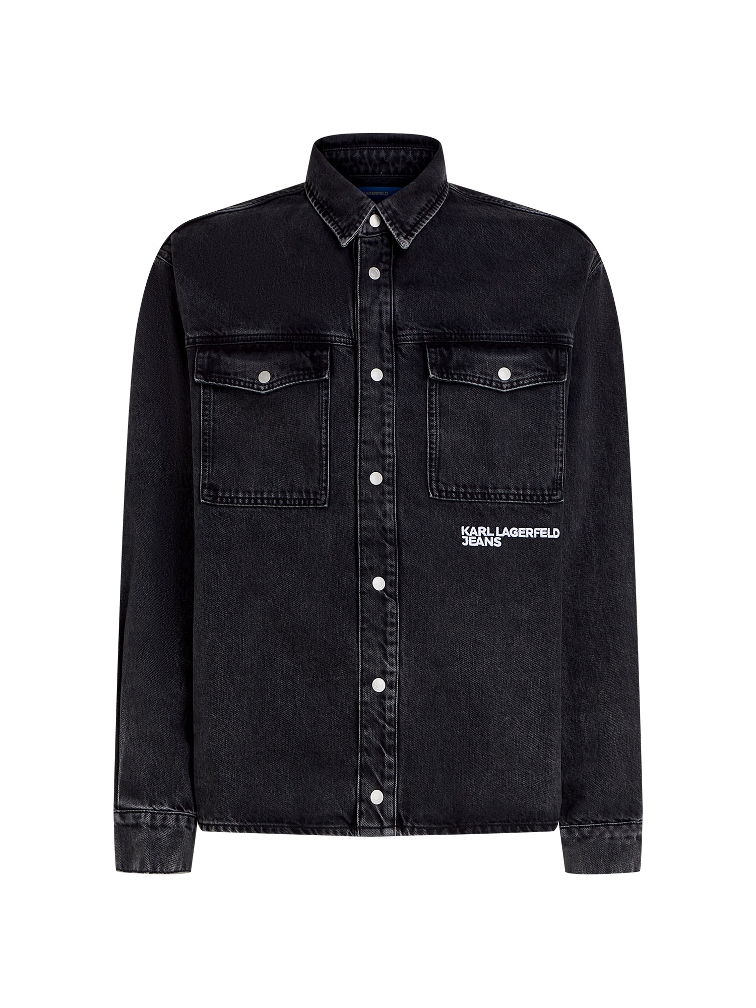 KARL LAGERFELD JEANS Paita musta denim / valkoinen