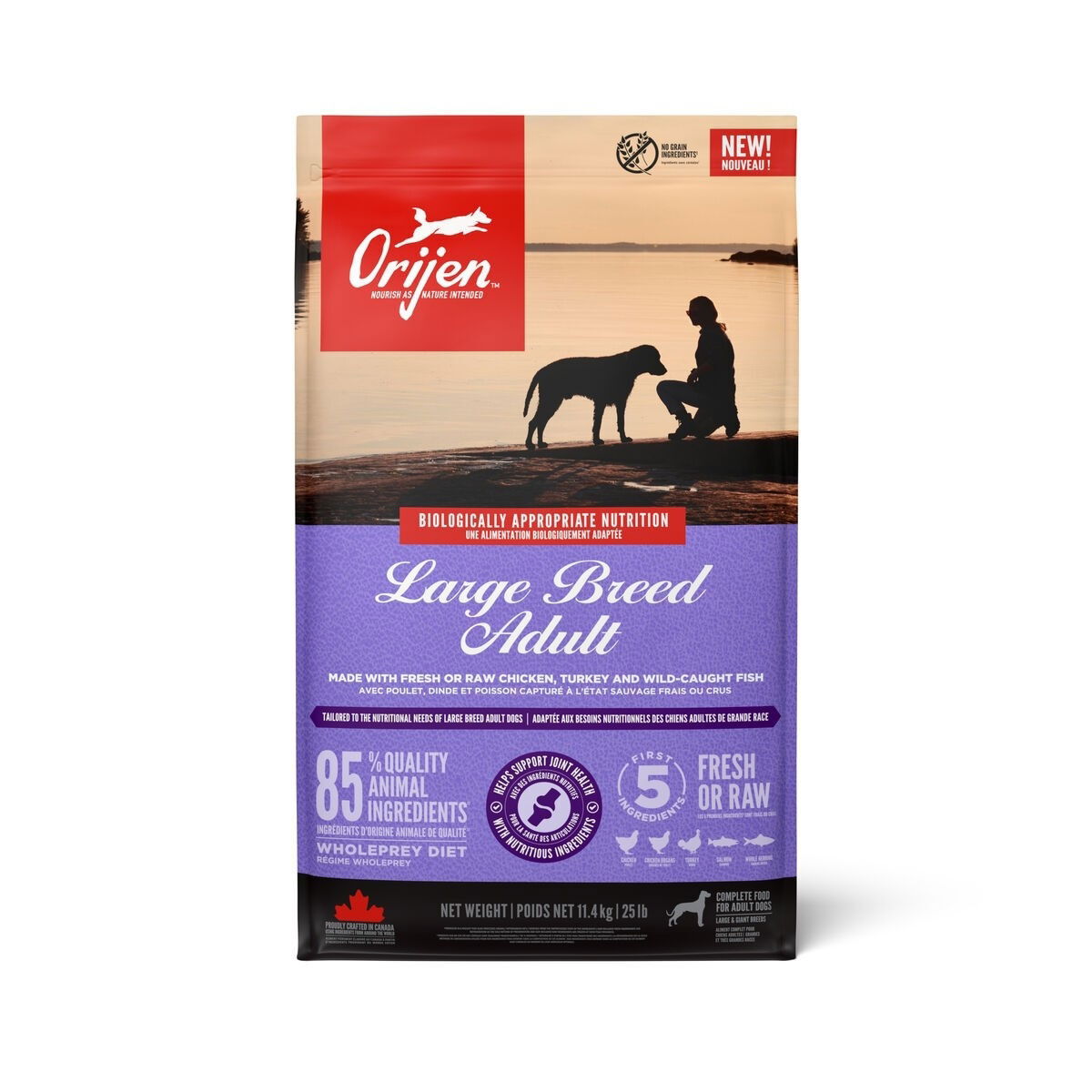 Orijen Dog Large Breed Adult Poultry&Fish 11,4kg