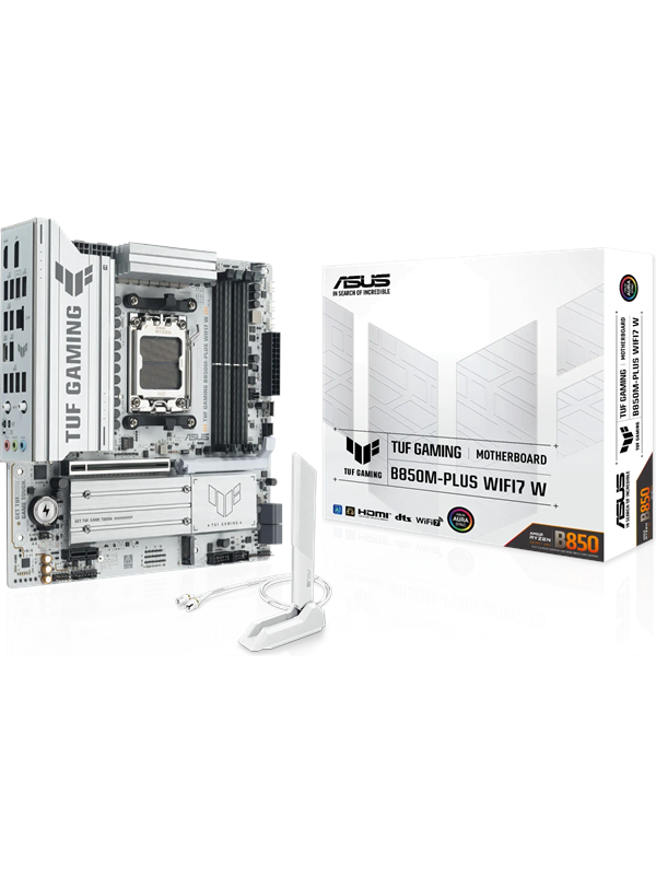 ASUS TUF GAMING B850M-PLUS WIFI7 W Emolevy - AMD B850 - AMD AM5 - DDR5 RAM - Micro-ATX