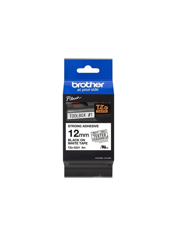 TZe tape12mmx8m strong black/white