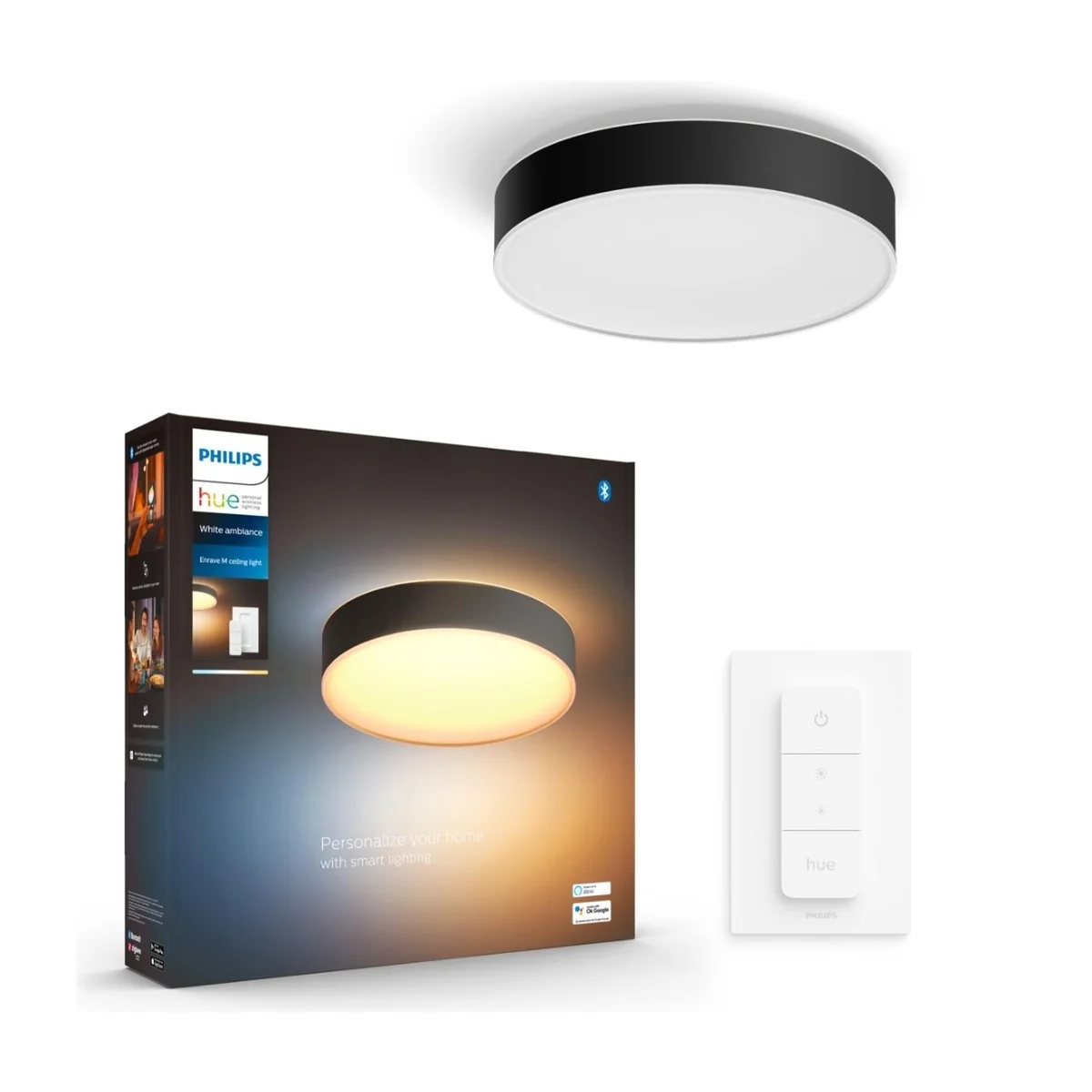 Philips Hue Enrave Keskikokoinen Kattovalaisin - Musta