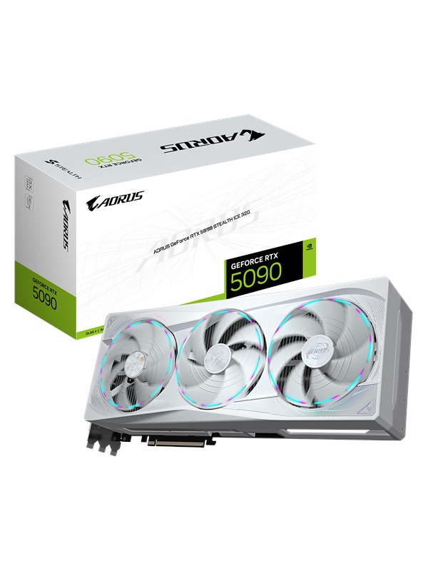 GIGABYTE GeForce RTX 5090 AORUS Stealth ICE - 32GB GDDR7 RAM - Näytönohjaimet