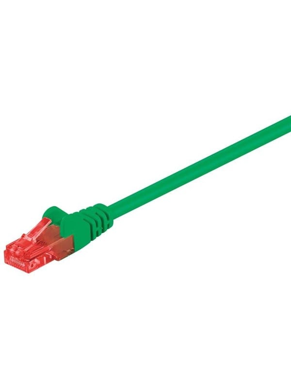 Goobay CAT 6 patchkabel, U/UTP, grön kopparklädd aluminiumtråd (CCA)