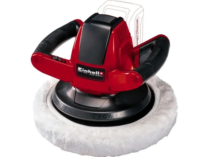 Einhell CE-CB 18/254 johdoton kiillotuskone Ø254 mm 18V akulla ja laturilla - Ilman akkua ja laturia - SOLO