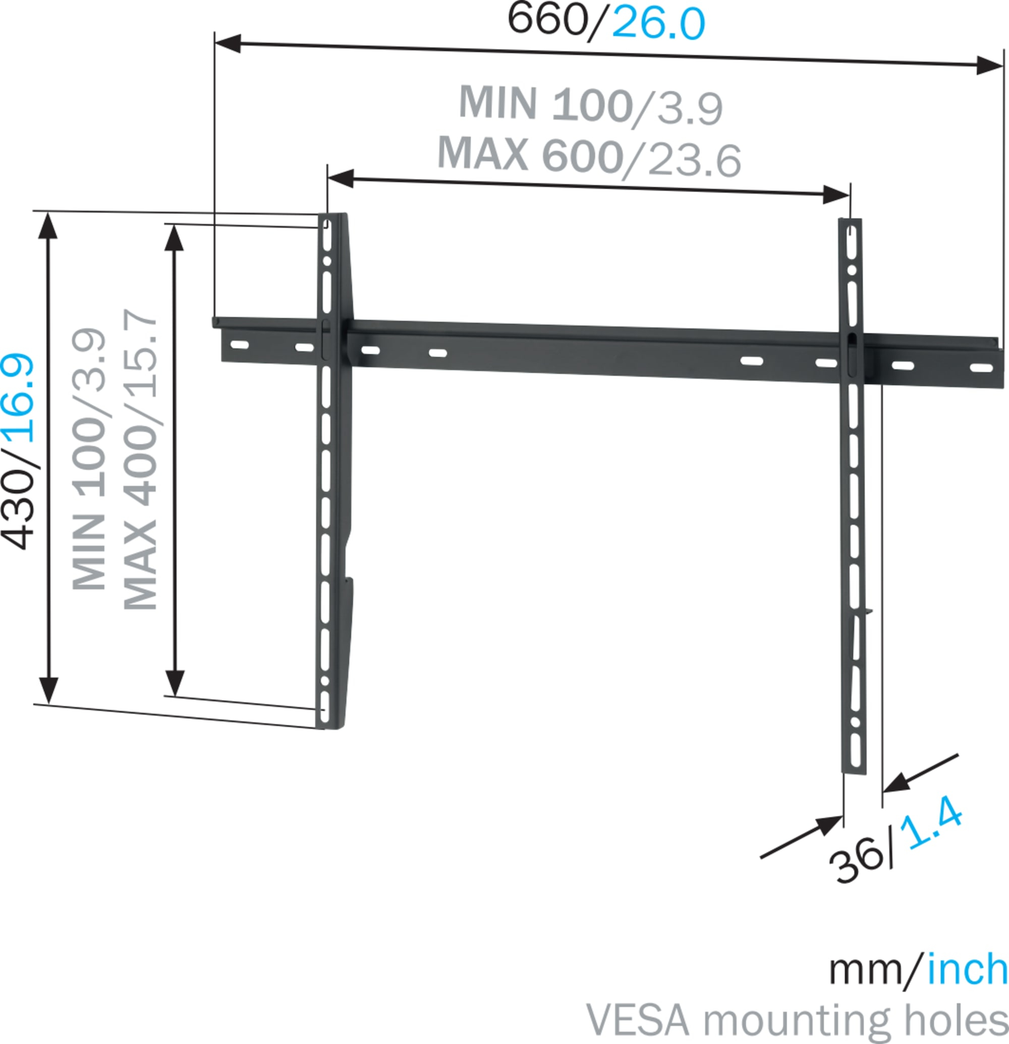 Mount Massive MNT 300 - Max 100 kg - recommended for 65"