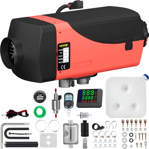 VEVOR 12V 2KW Diesel Air Heater Diesel heater Parking heater Air Diesel heater with Silencer,10L tank, LCD switch for cars, buses, RVs, trucks, engineering vehicles