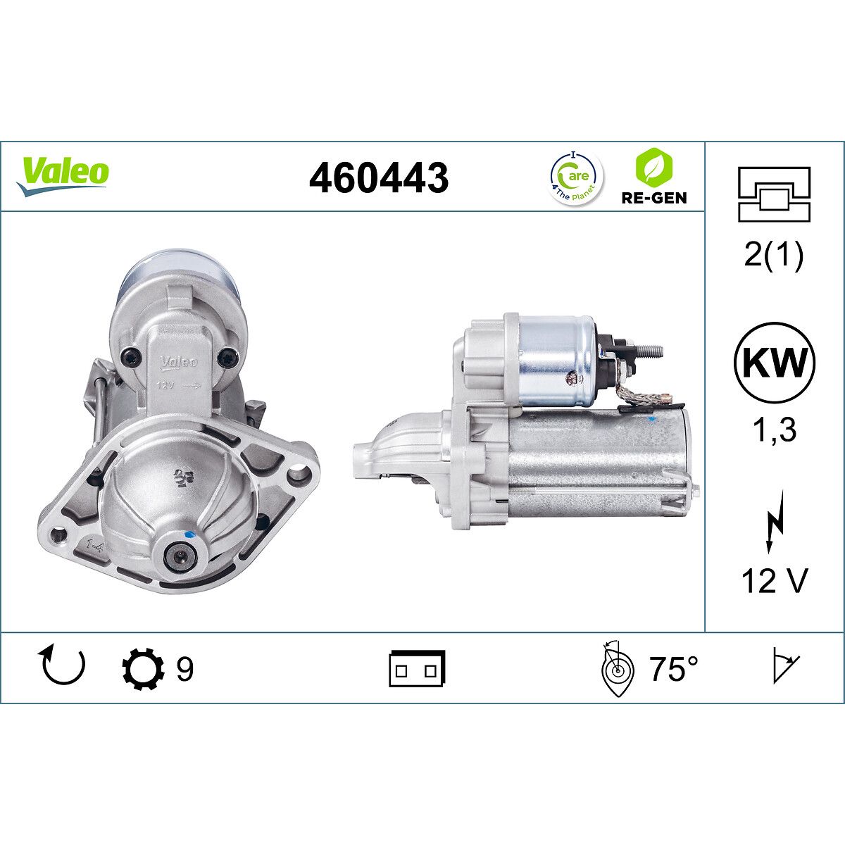Käynnistysmoottori VALEO 460443