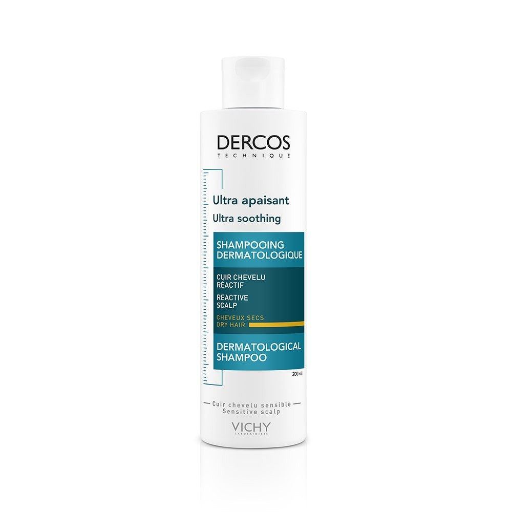 Vichy Dercos Ultra rauhoittava shampoo kuiville hiuksille 200 ml
