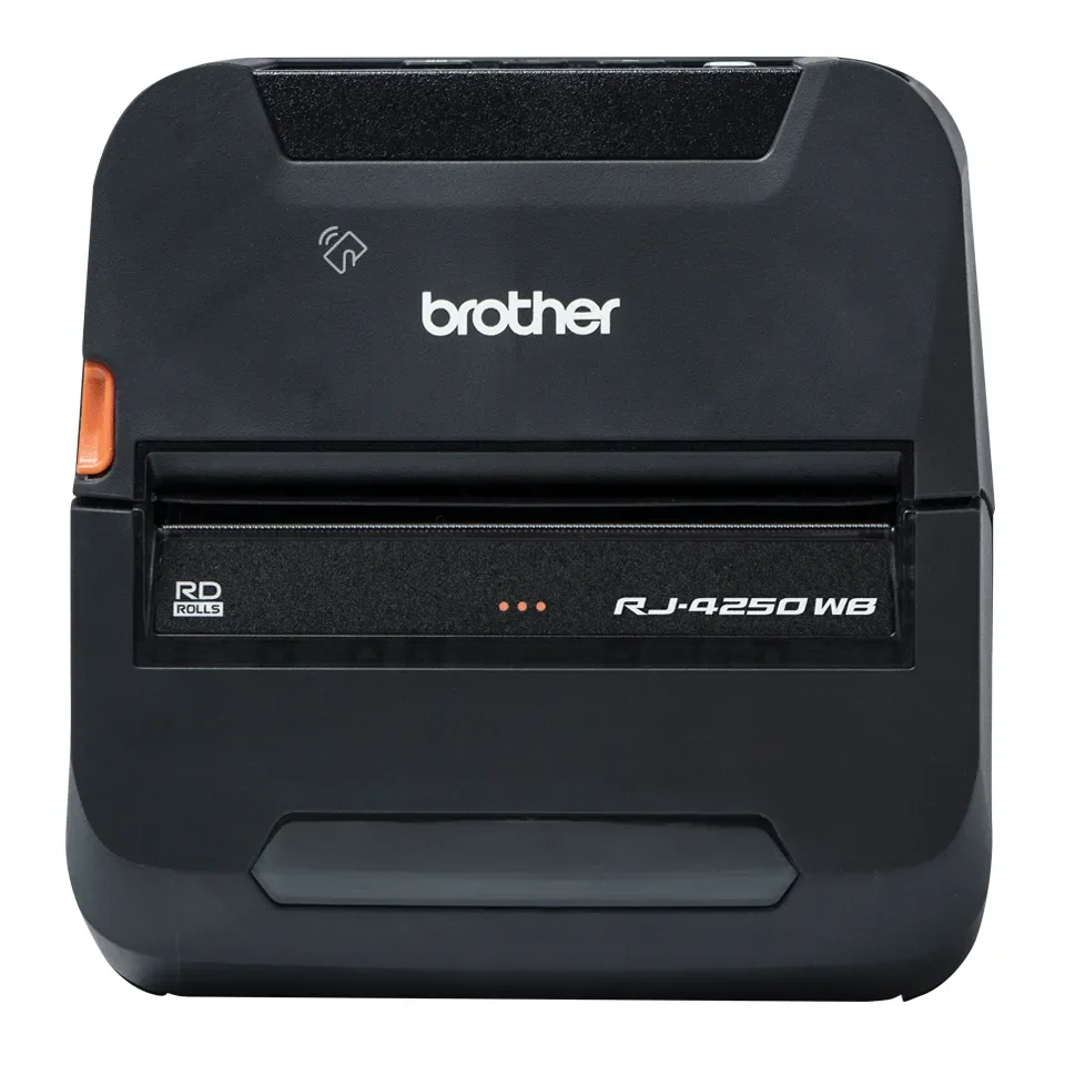 Brother RuggedJet RJ-4250WB - Etiketin tulostin - suora termisk - Rulle (11,3 cm) - 203 dpi - op til 127 mm/sek. - USB 2.0, Wi-Fi(n), NFC, Bluetooth 4.2