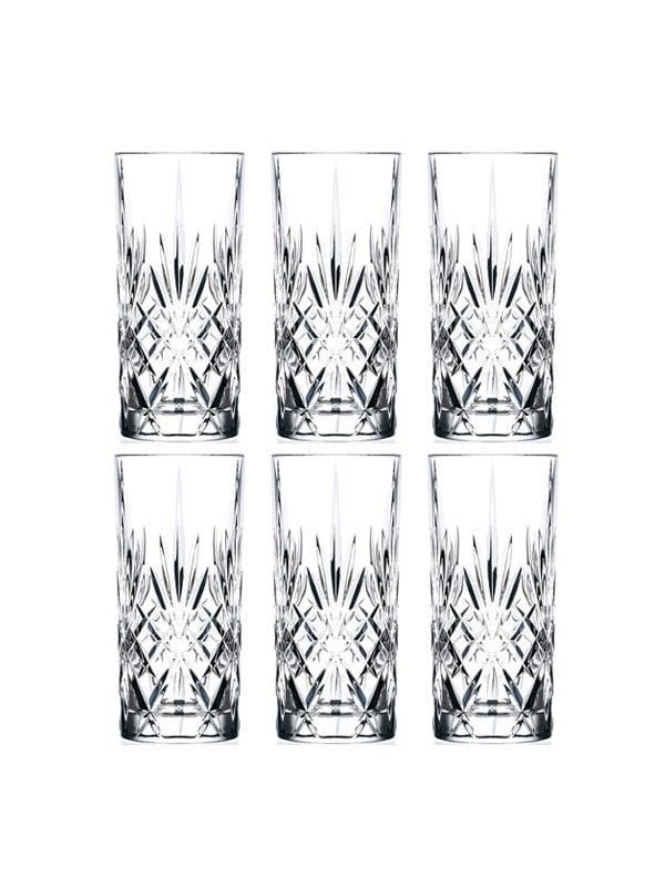 Lyngby Glas Melodia Highball Krystal 36 cl 6-pack 6 kpl/paketti Kirkas