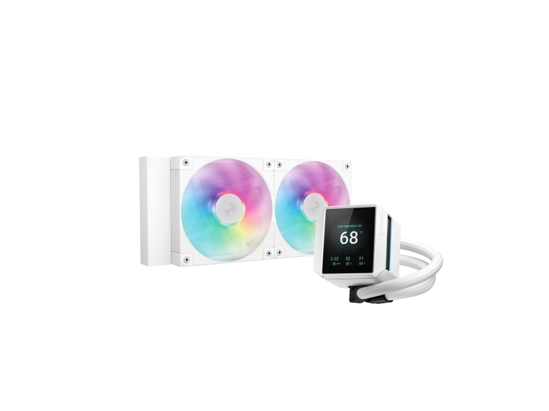 DeepCool Mystique 240mm ARGB -nestejäähdytin, valkoinen