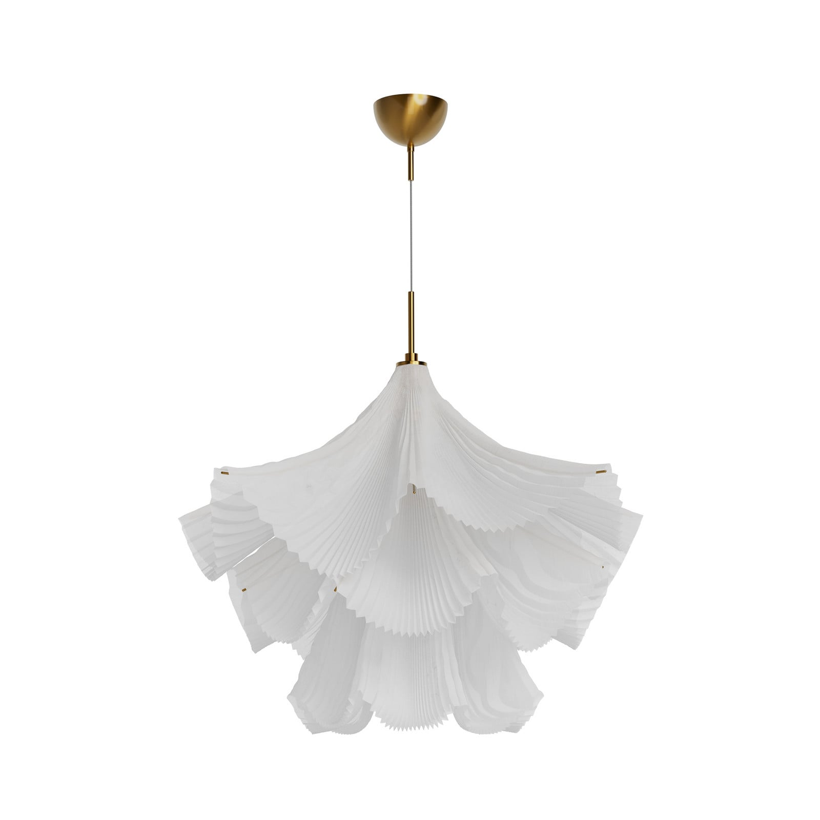 Juliette-riippuvalaisin, valkoinen, polyesteritylli, metalli, 75 cm, E27 - By By Rydéns - Ruokailutila - Design - Yksilamppuinen
