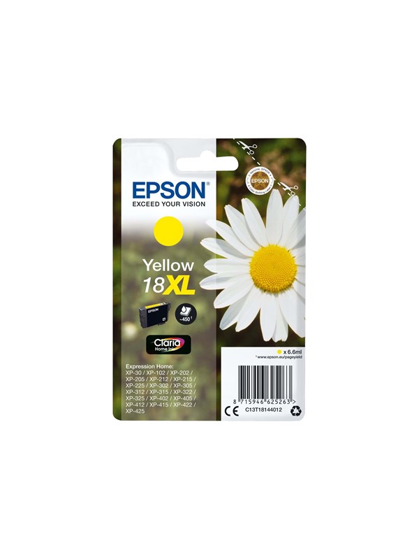 Epson 18XL -mustekasetti, 6.6 ml, keltainen