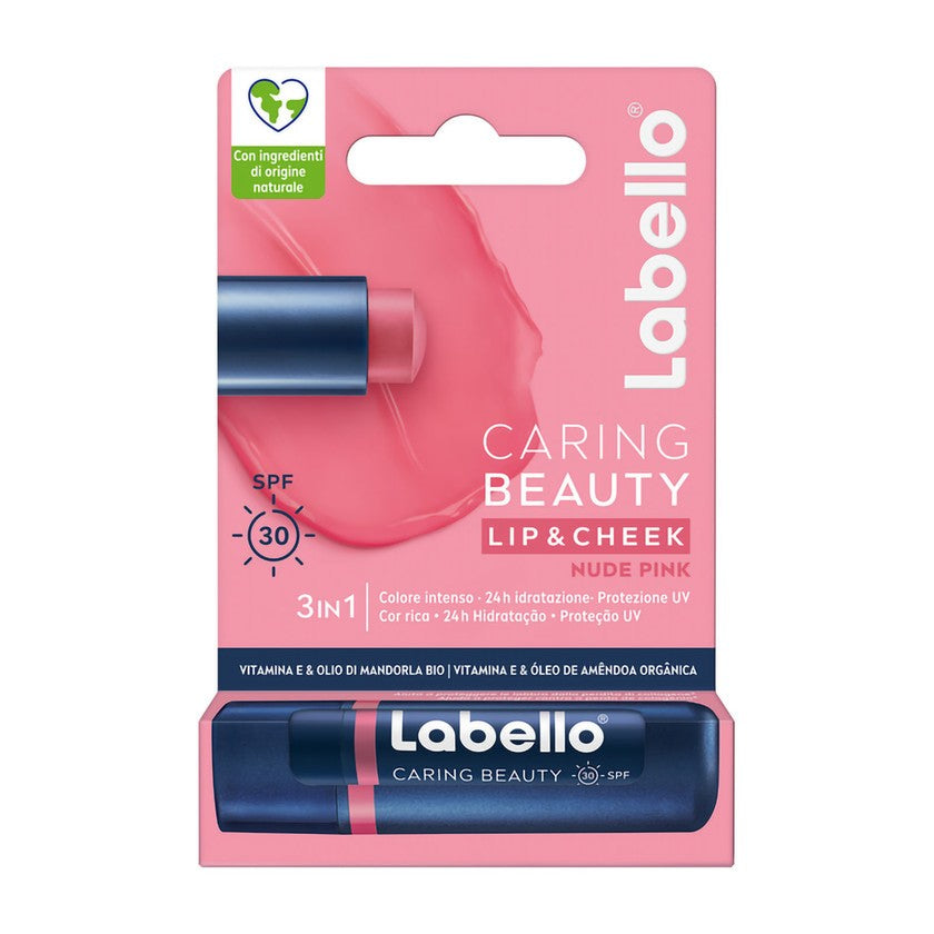 Labello Labello Caring Beauty 3In1 Spf30 E-vitamiini & Luomu Manteliöljy Pink