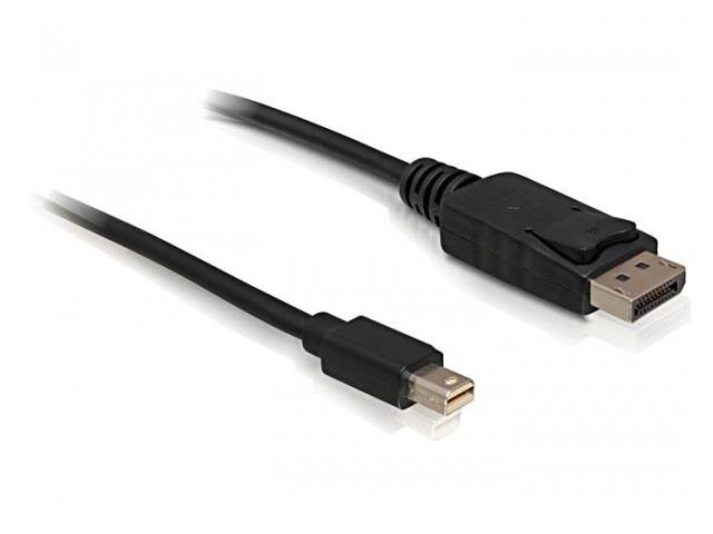DeLOCK Cable Mini Displayport 1.2 male to Displayport male, black
