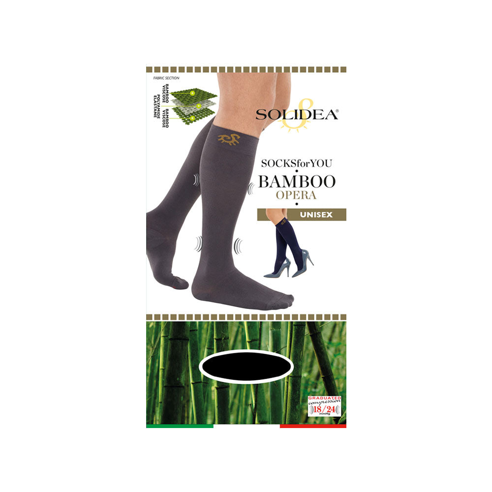 Solidea Socks For You Bamboo Opera -polvisukat 18/24 mmHg 4XL Harmaat