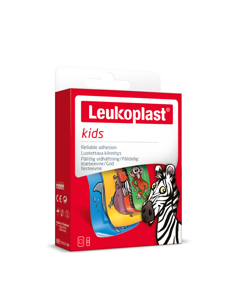 Leukoplast Kids Mixpack 36 x 63 mm 4 kpl, 19 x 56 mm 8 kpl