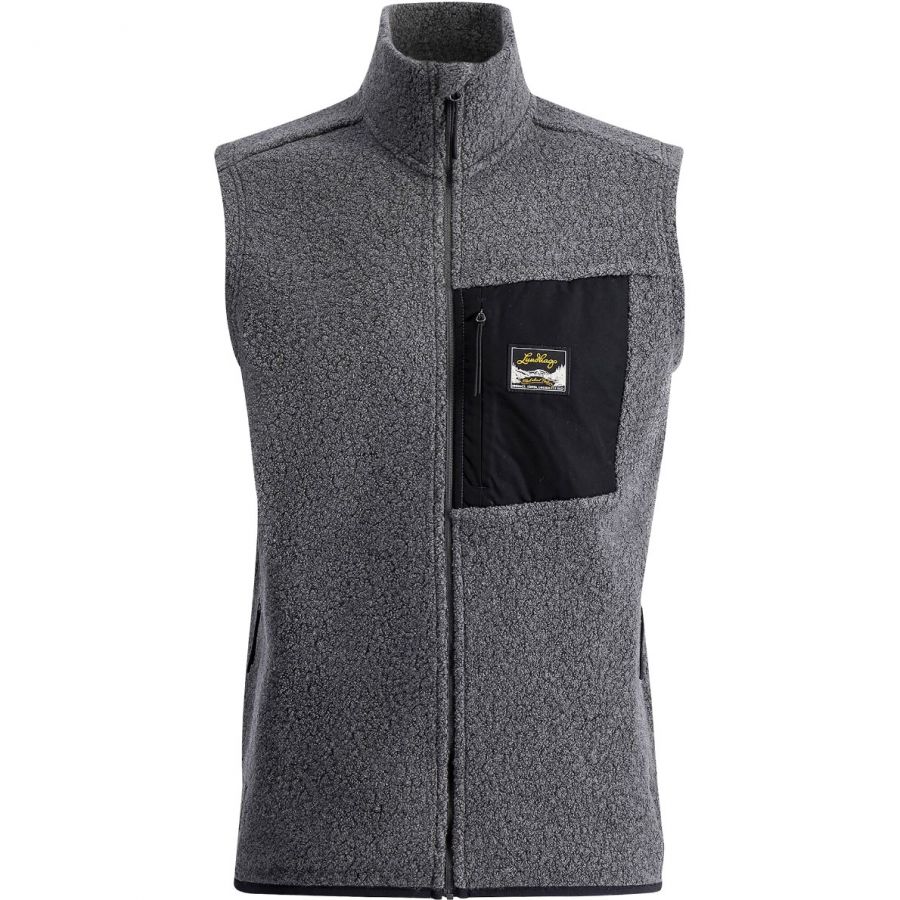 Lundhags Flok Wool Ms Pile Vest, välikerros, miesten, harmaa