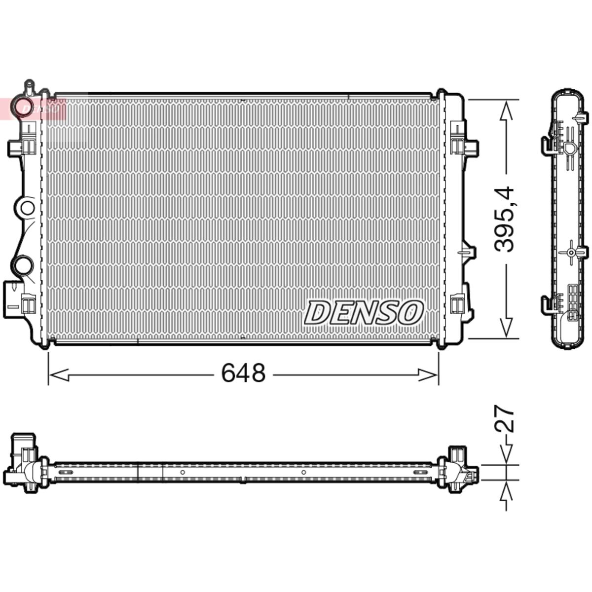 Jäähdytin, moottorin jäähdytys DENSO DRM32051