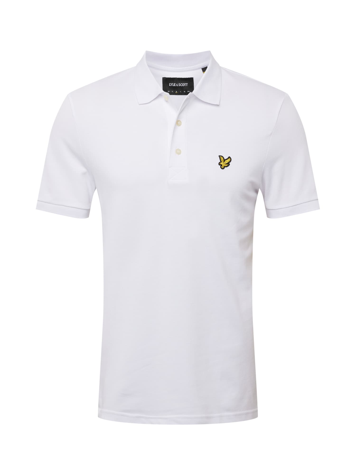 Plain polo shirt, WHITE, S