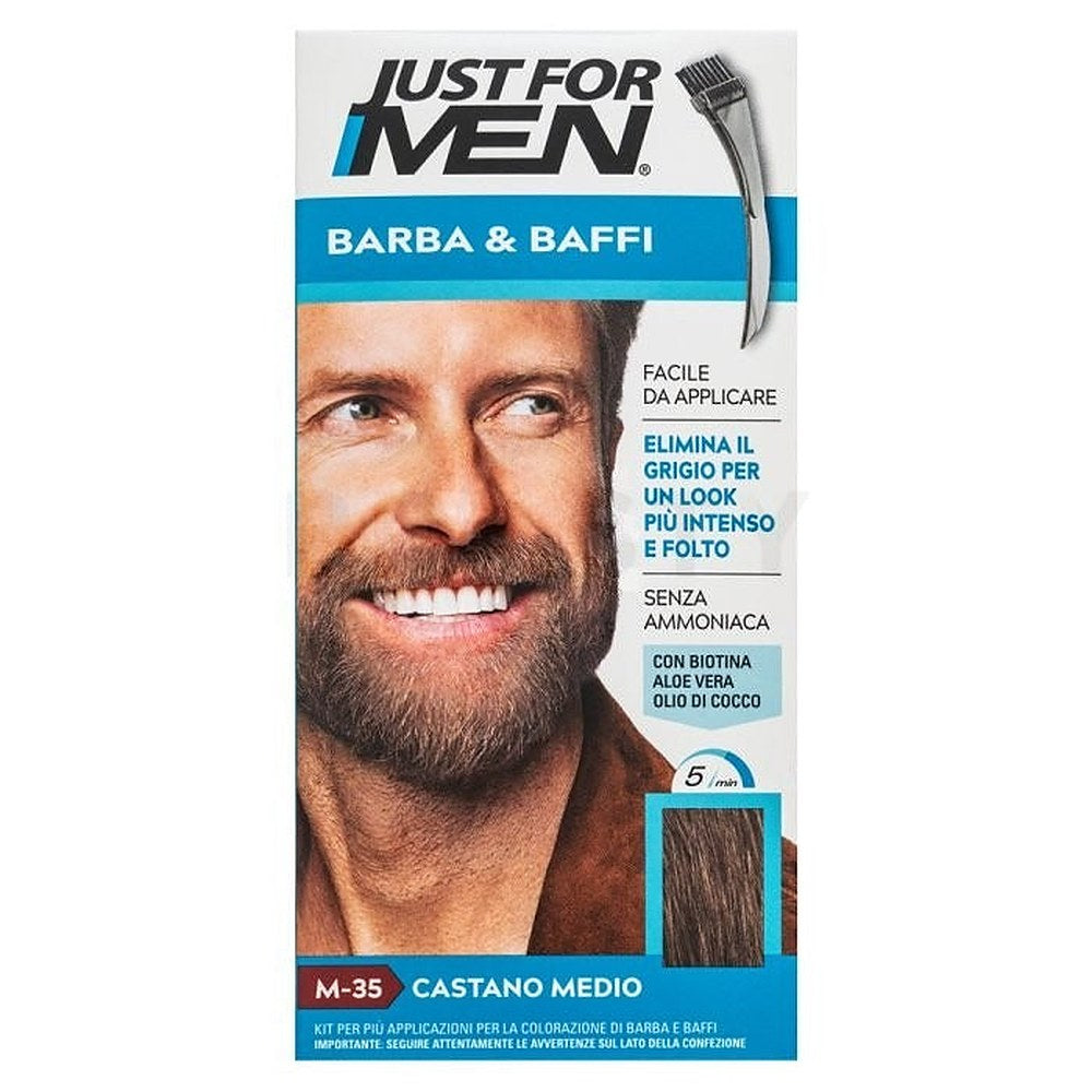 Just For Men Color Gel - Vähitellen vaikuttava hiusväri miehille 28 g M35 | Keskiruskea