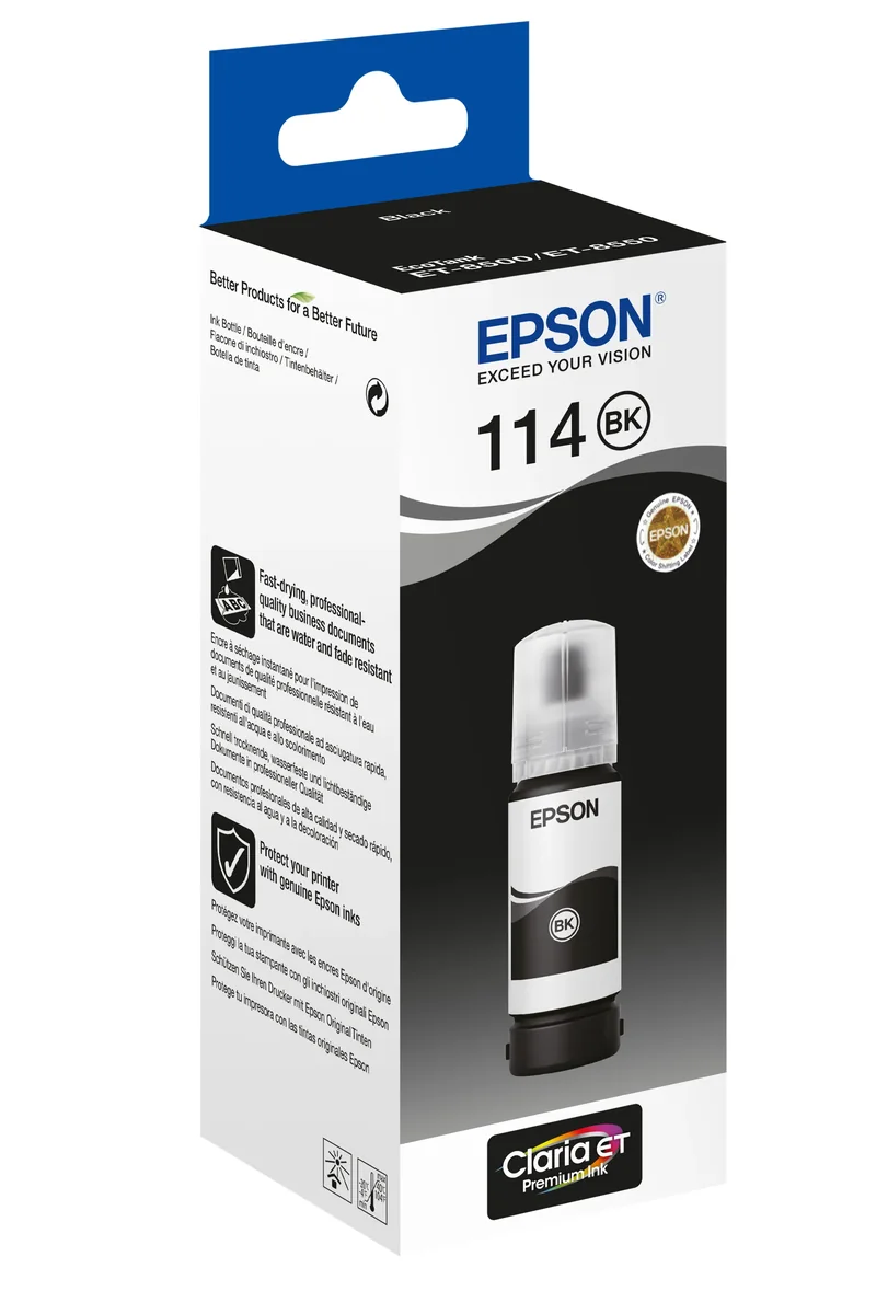 Epson 114 EcoTank -mustepullo, 70 ml, musta