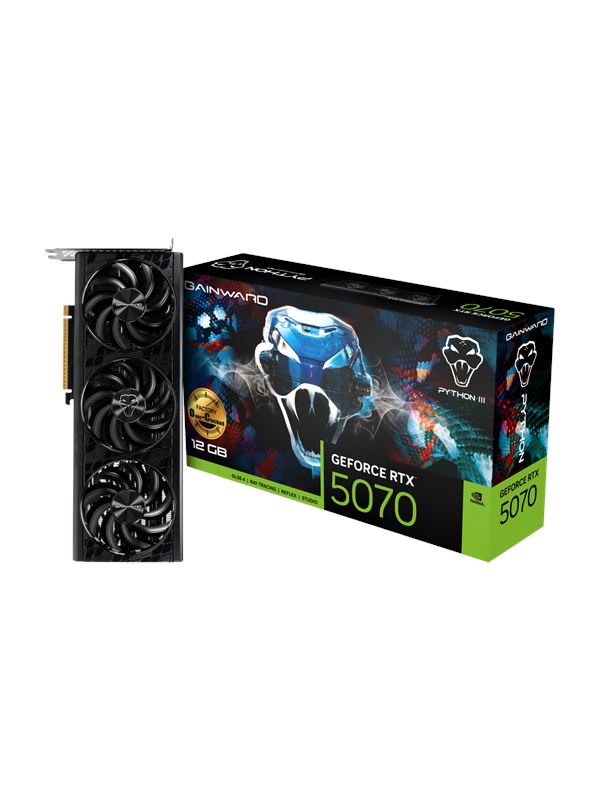Gainward GeForce RTX 5070 Python III OC - 12GB GDDR7 RAM - Näytönohjaimet